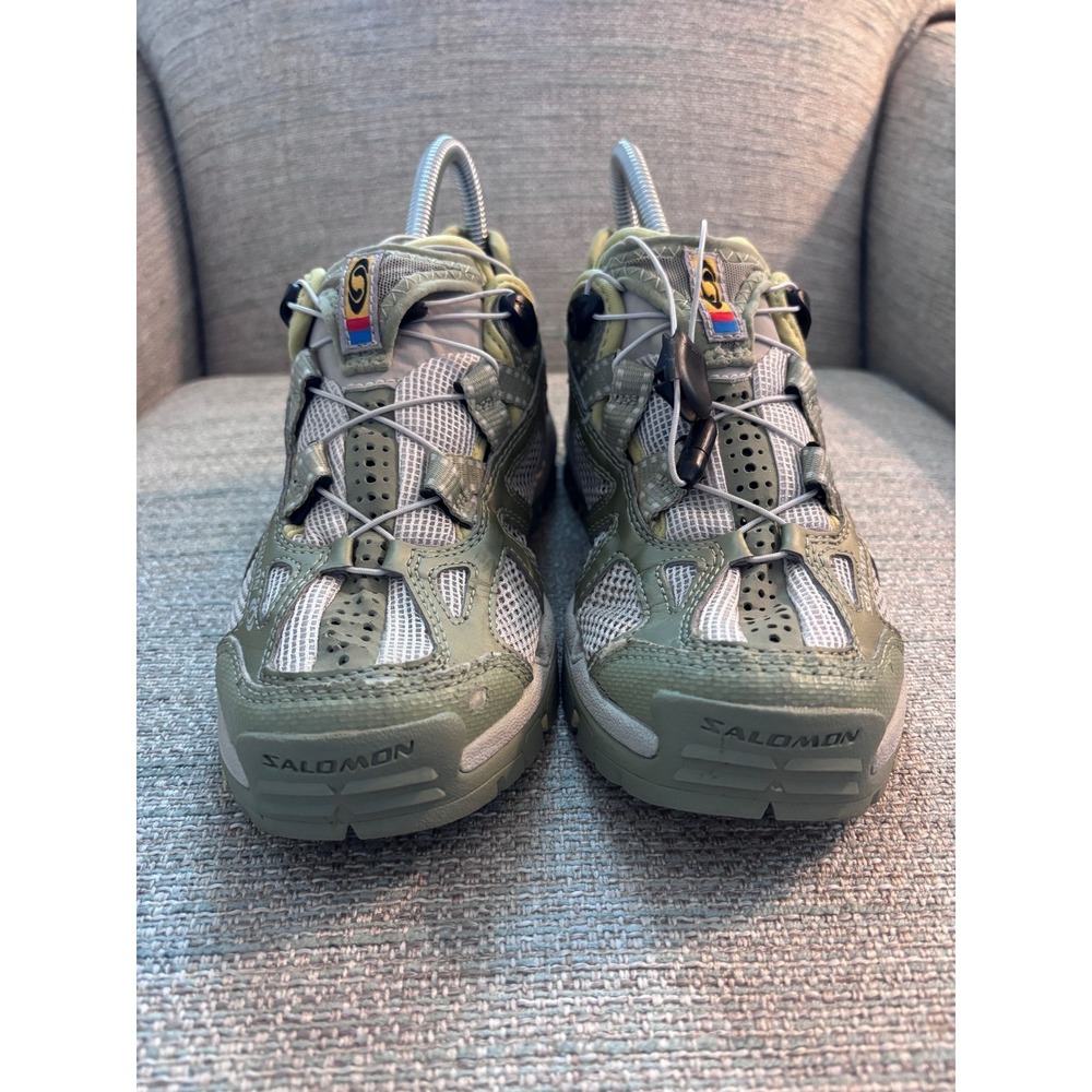 Salomon Techamphibian Water Hiking Shoes Green Grey Womens 6.5 419321 Vintage - Picture 4 of 10